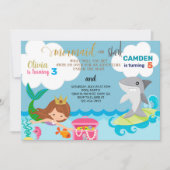 Invitation de Sirène et de requin. (Devant)