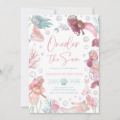 Invitation de sirène modifiable sous la mer (Devant)