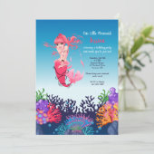 Invitation de sirène rose (Debout devant)