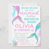 Invitation de Sirène Sirène Invitation d'anniversa (Devant)