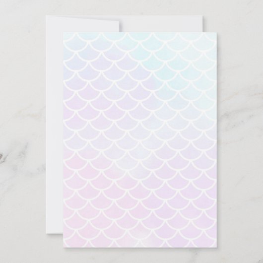 Invitation de Sirène Sirène Invitation d'anniversa (Dos)