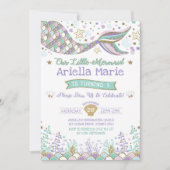 Invitation de sirène sous la fête d'anniversaire (Devant)