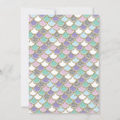 Invitation de sirène sous la fête d'anniversaire (Dos)