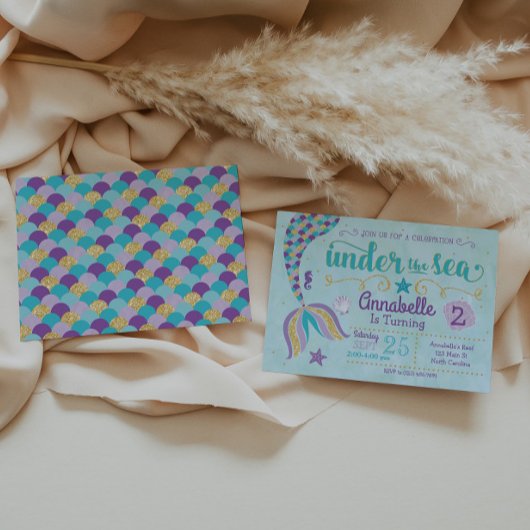 Invitation De Sirène Sous L'Invitation De La Mer