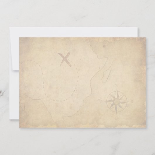 Invitation de sirènes et de pirates, invitation de (Dos)