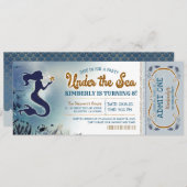 Invitation de sirènes sous la Parties scintillant  (Devant / Derrière)