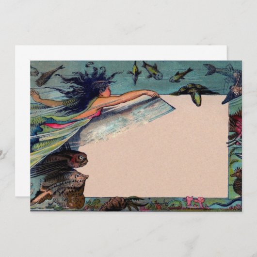 Invitation de sirènes Vintages (Devant / Derrière)