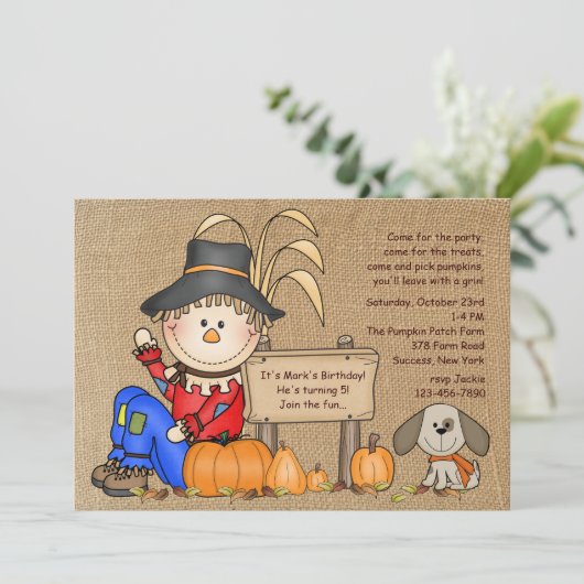 Invitation de Sitting Scarecrow (Debout devant)