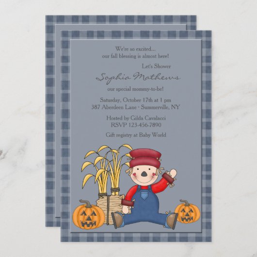 Invitation de Sitting Scarecrow (Devant / Derrière)