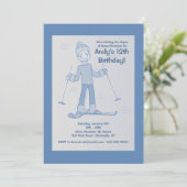 Invitation de skieur de garçon (Debout devant)