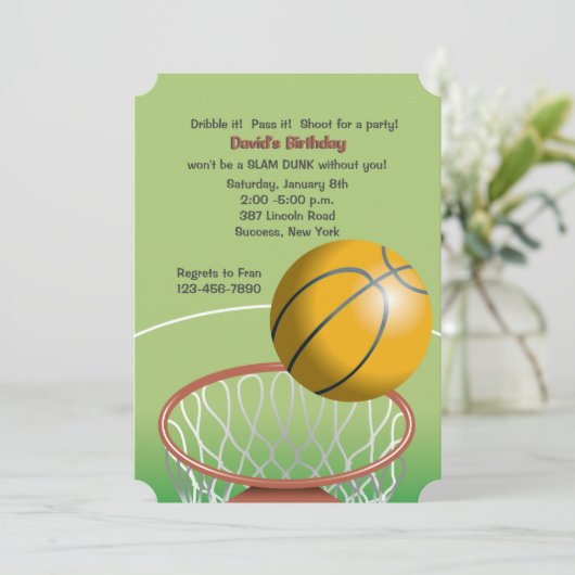 Invitation de Slam Dunk (Debout devant)