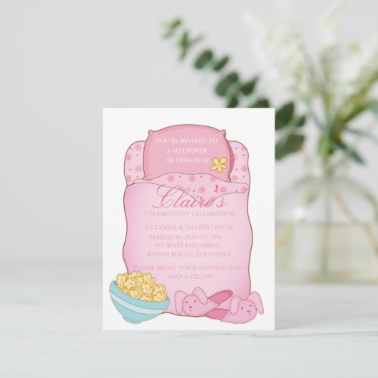 Invitation de Sleepover (Debout devant)