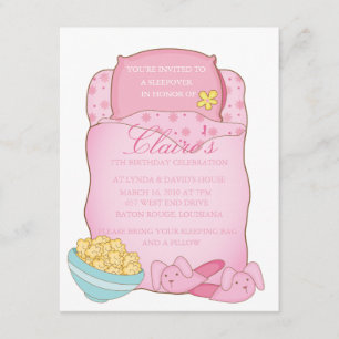 Invitation de Sleepover