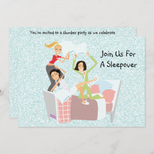 Invitation de Sleepover de combat de coussin