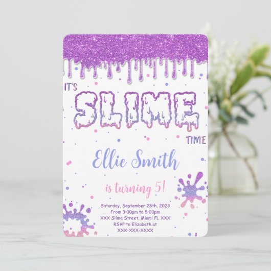 Invitation de Slime modifiable (Debout devant)