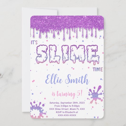 Invitation de Slime modifiable (Devant)