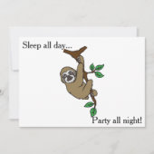 Invitation de Sloth Party (Devant)