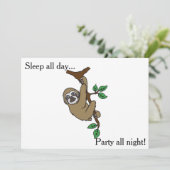 Invitation de Sloth Party (Debout devant)