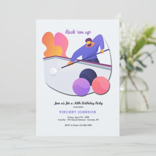 Invitation de snooker (Debout devant)