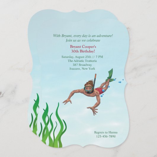 Invitation de Snorkeler (Devant / Derrière)