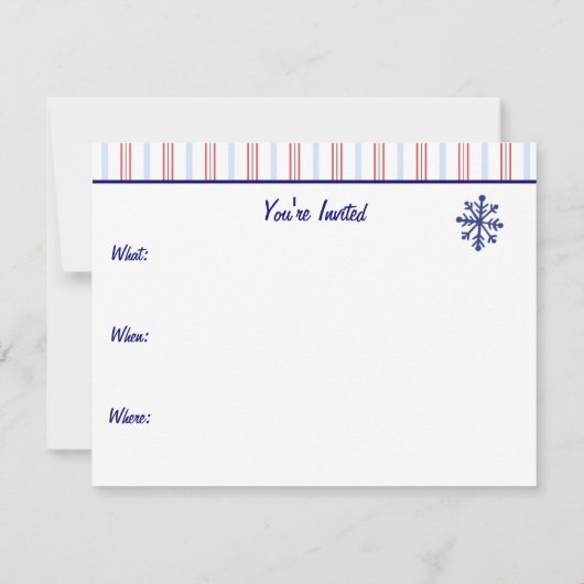 Invitation de Snowman (Dos)