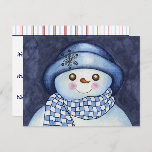 Invitation de Snowman (Devant / Derrière)