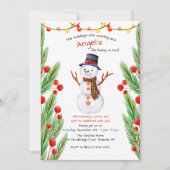Invitation de Snowman souriant (Devant)