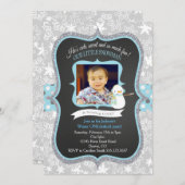 Invitation de Snowman Winter ONE derland (Devant / Derrière)