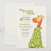 Invitation de Snug Giraffe (Devant / Derrière)