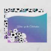 Invitation de soccer Bar Mitzvah Invitation (Devant / Derrière)