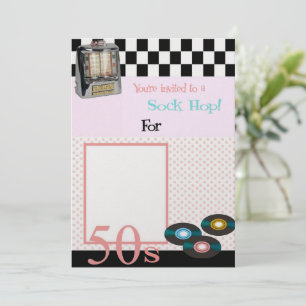 Invitation de sock Hop