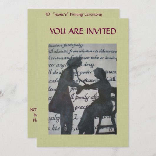 Invitation de soins infirmiers (Devant / Derrière)