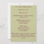 Invitation de soins infirmiers (Dos)