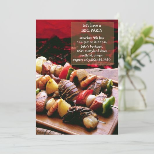 Invitation de soirée barbecue (Debout devant)