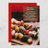 Invitation de soirée barbecue (Devant / Derrière)