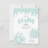 Invitation de soirée bleu turquoise (Devant)