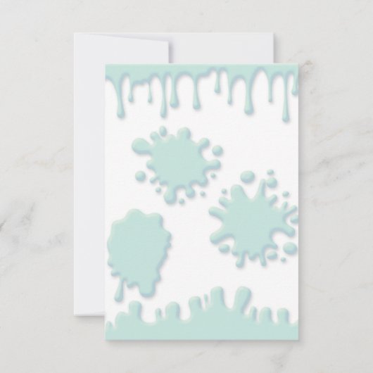 Invitation de soirée bleu turquoise (Dos)