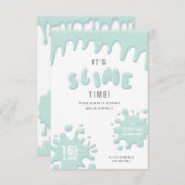 Invitation de soirée bleu turquoise (Devant / Derrière)