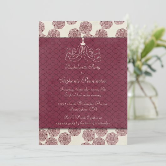 invitation de soirée chic et Vintage (Debout devant)