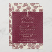 invitation de soirée chic et Vintage (Devant / Derrière)