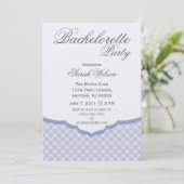 Invitation de soirée chic glamour, bleu (Debout devant)