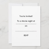 Invitation de soirée cinéma (Dos)