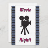 Invitation de soirée cinéma (Devant / Derrière)