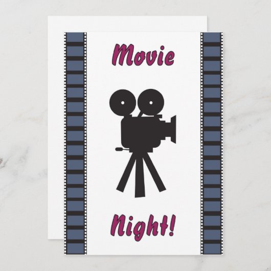 Invitation de soirée cinéma (Devant / Derrière)