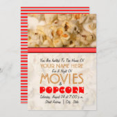 Invitation de soirée cinéma - maïs éclaté (Devant / Derrière)