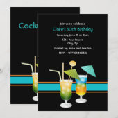 Invitation de soirée cocktail personnalisée (Devant / Derrière)