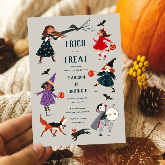 Invitation de soirée costume enfant Halloween