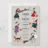 Invitation de soirée costume enfant Halloween (Devant)