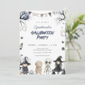 Invitation de soirée costumée d'Halloween Spooktac (Debout devant)