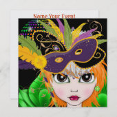 Invitation de soirée costumée par SRF (Devant / Derrière)